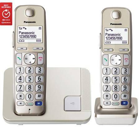 sympathie punch markt Panasonic Dect telefoon incl. antwoordapparaat en extra handset [crém -  Ovenwebshop.nl